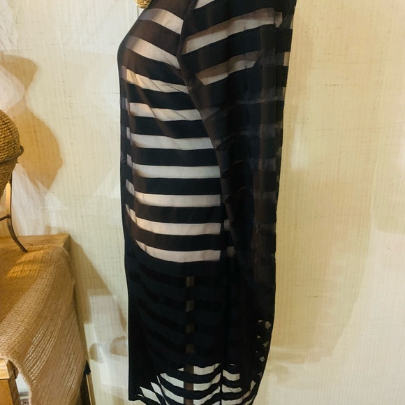 Black Stripe Bodycon Dress - Picture 3 of 4